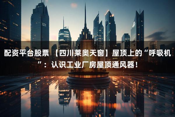 配资平台股票 【四川莱奥天窗】屋顶上的“呼吸机”：认识工业厂房屋顶通风器！